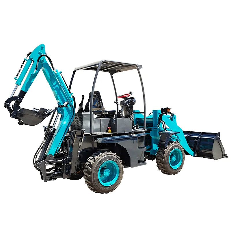 HUAYA new small HY30 diesel hydraulic articulated 2600 kg excavator mini backhoe loader with attaments/EPA