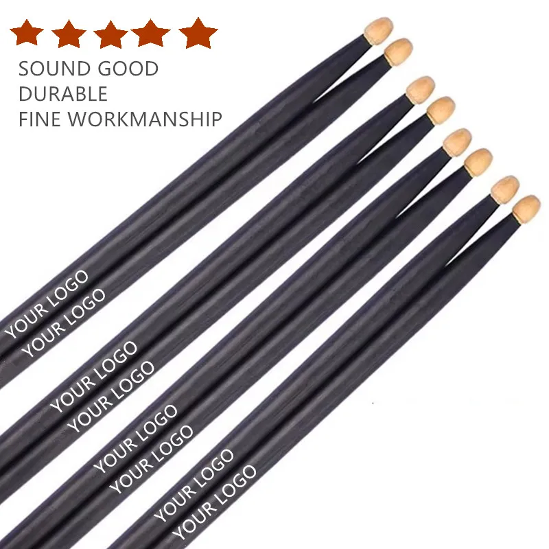 Professional Solid Birch Musical Instruments Accessories Set Custom Logo 5A 5B 7A 2B Drumsticks Recording Use Aluminium Material