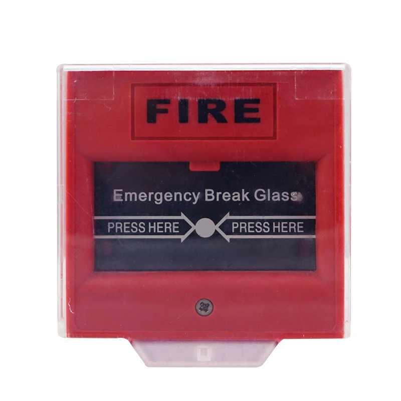 Кнопка пожарной сигнализации со стеклом и сигнализацией, ручная точка вызова, пожарная сигнализация, ручная точка вызова