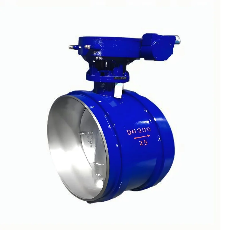 CE ISO Pn25 600lb 900lb DN800 DN900 SS304 316 Wcb A105 Butt Weld Worm Gear Butterfly Valve
