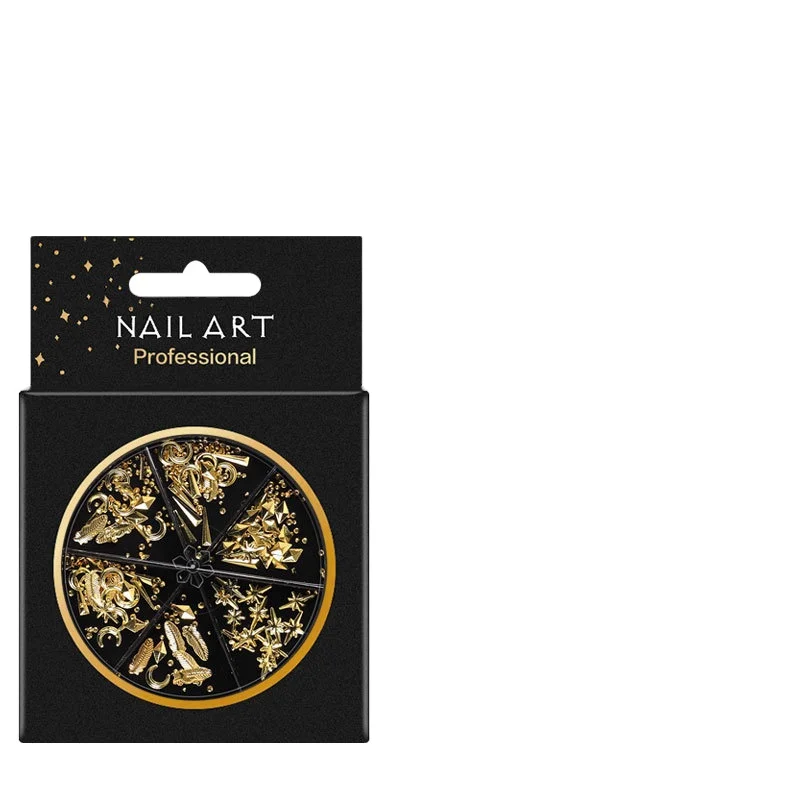 Hot design Nail jewelry AB drill rivet Butterfly 6 Grid Mixed flower Turntable Ornaments sequins 3d  Nail decoration for spring