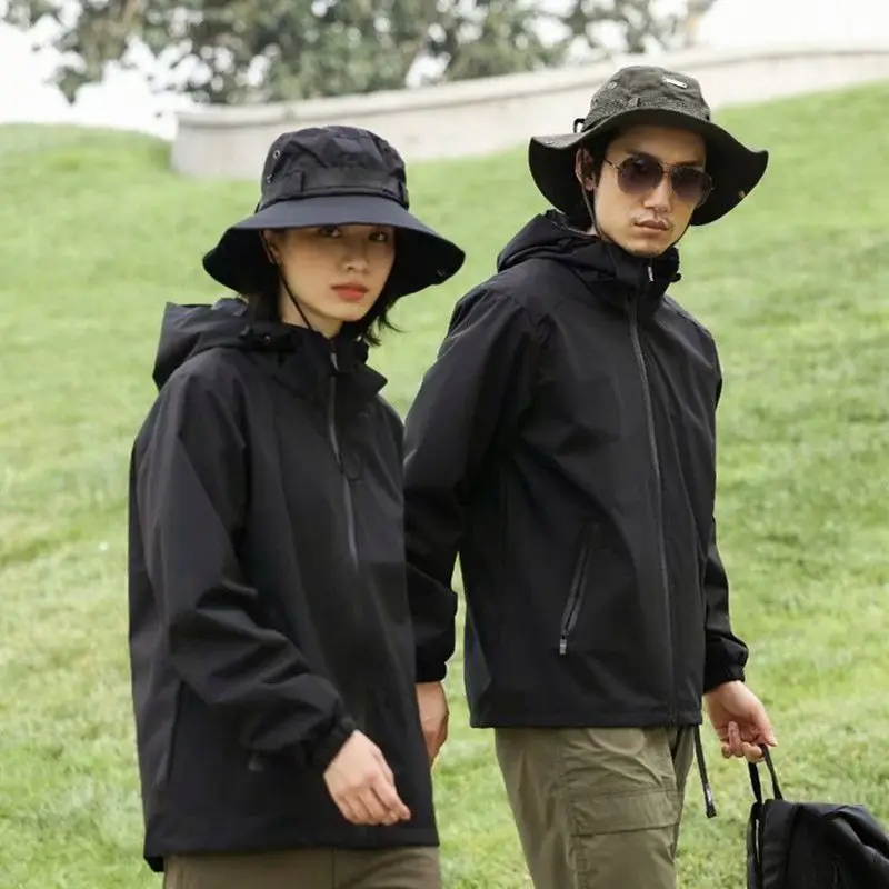 
 Мужская водонепроницаемая армейская Спортивная ветровка на молнии с капюшоном  