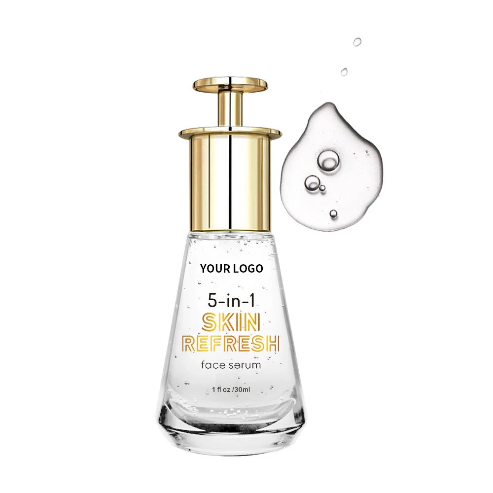 Wholesale Skin Care 5 In 1 30% Vitamin C Whitening Hyaluronic Acid Anti Aging Face Serum 5% Niacinamide Collagen Facial Serum