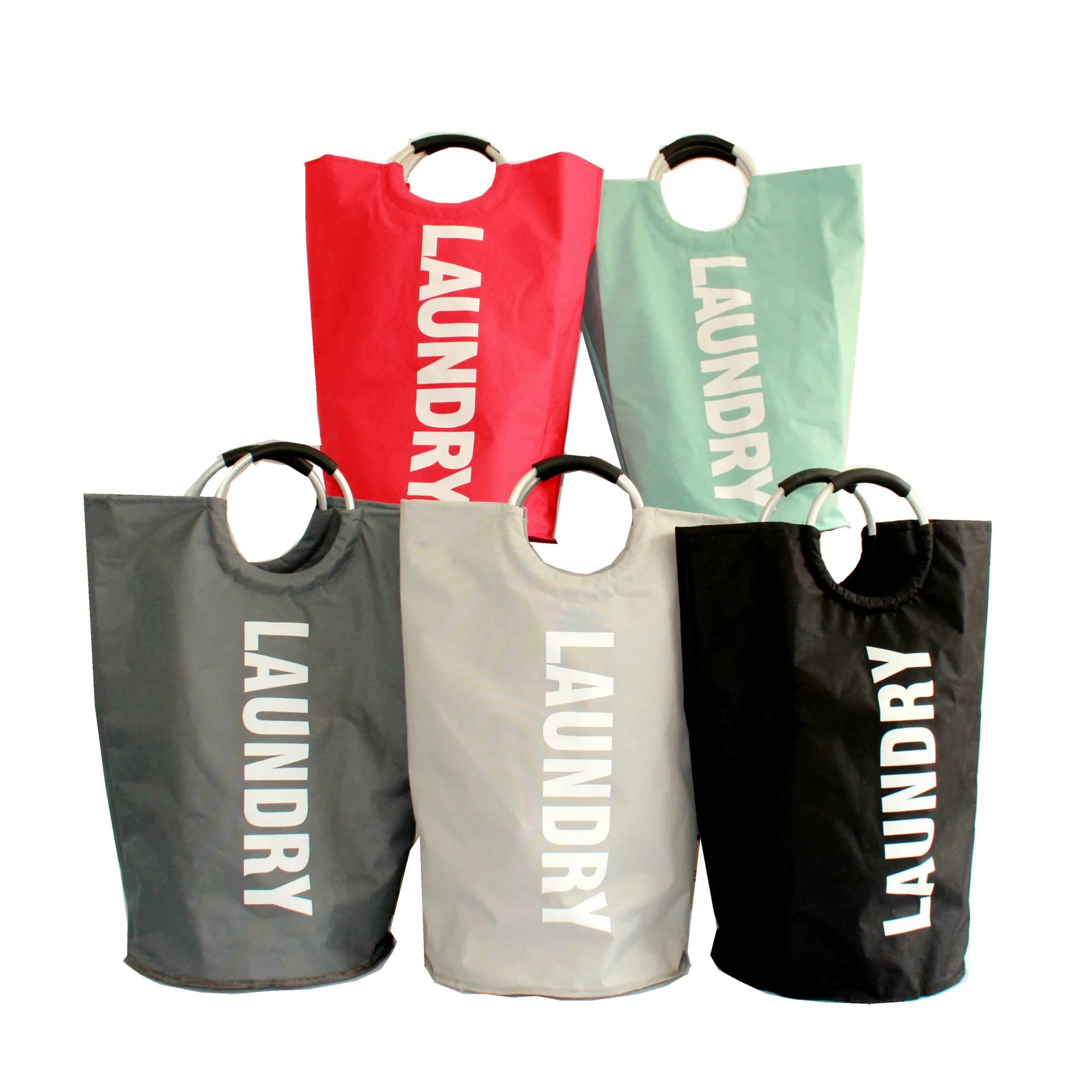 
Large Foldable Canvas Linen Bathroom Cloth Storage Washing Bin Laundry Hamper Collapsible Laundry Basket with Handles 