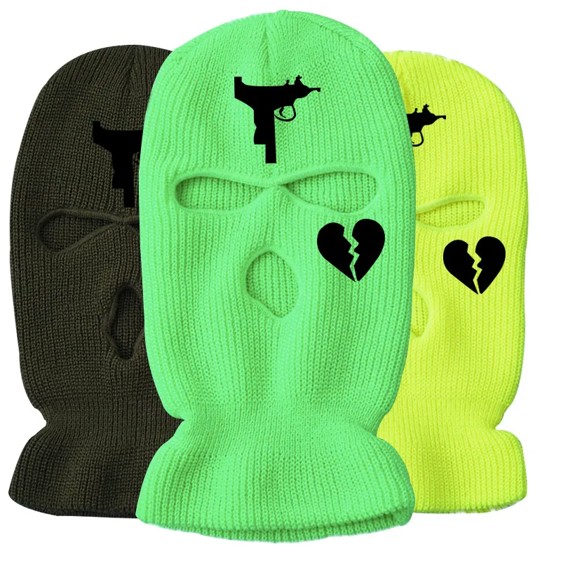 Hot Wholesale Knitted ski mask 3 hole full face cycling mask hat