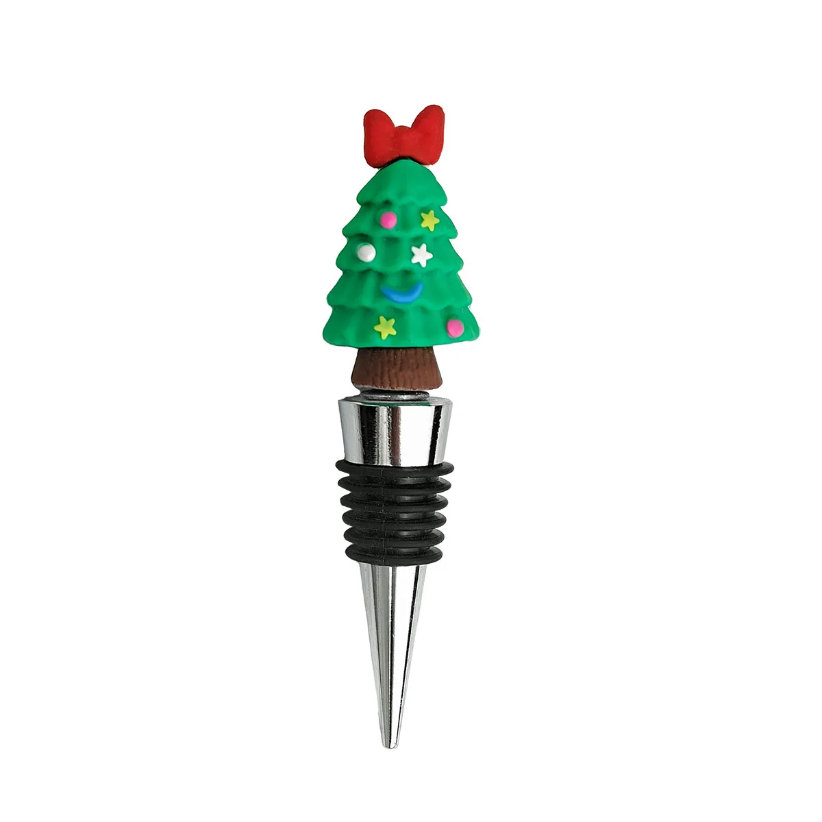 Reusable Screw Red Wine Stopper Champagne Stoppers creative 3D Christmas tree snowman reindeer shaped Santa Wine Bottle Stopper