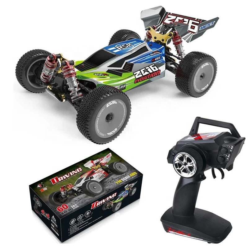 WL 1/14 Scale Alloy Electric Racing Buggy Car 60km/h 144001 WL Toys 4WD High Speed Rc Car