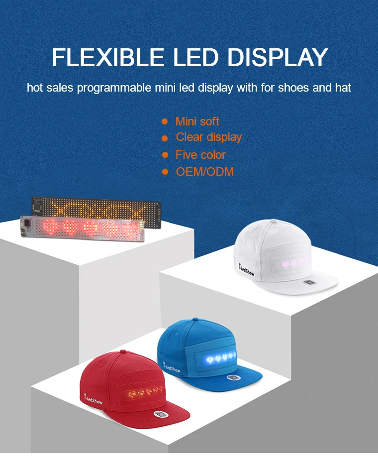 Flip Flops El Flexible LED Strip Panel Display Kids Shoe Flashing Led Curtain Light Up Moving Text App Flexible LED Screen