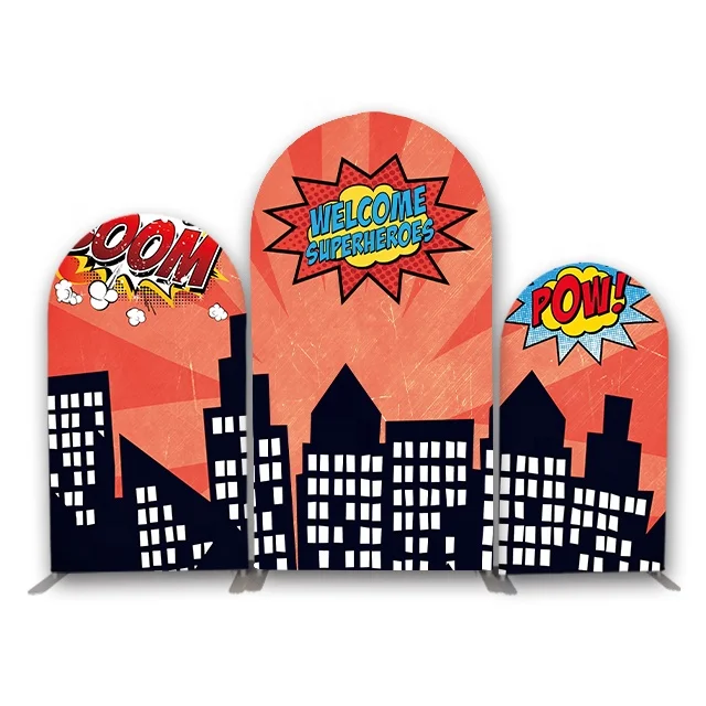 Wedding Event Usage Arch Custom Aluminum Pipe Tension Fabric Display Backdrop Stand