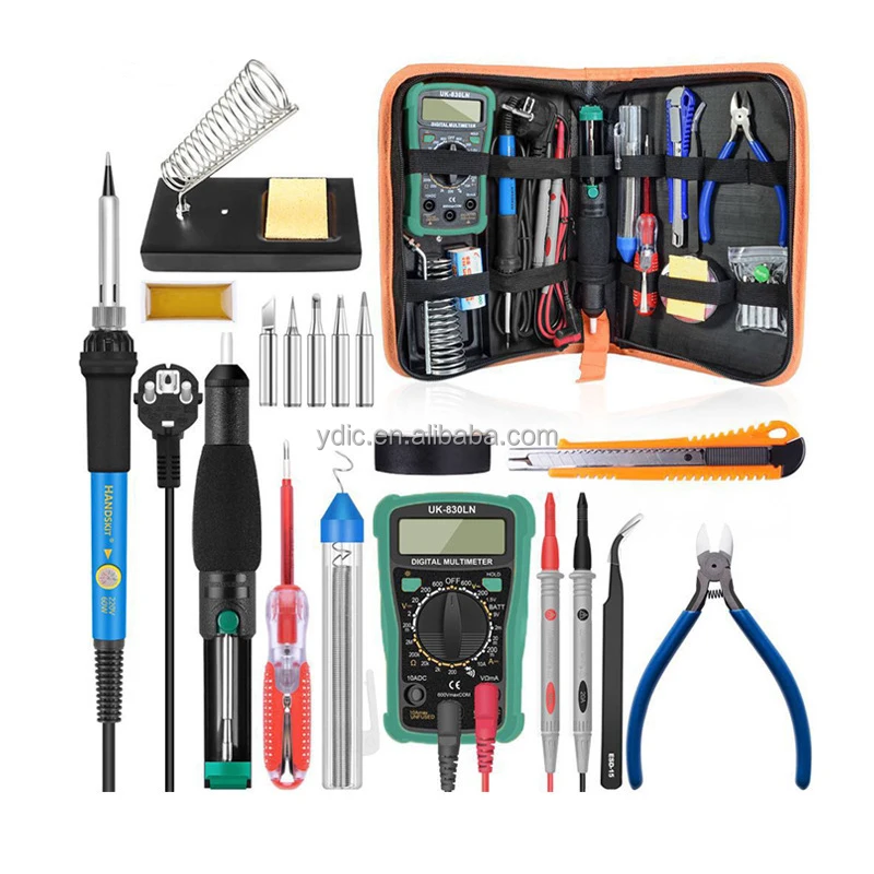 Припой паяльник с регулируемой температурой комплект 60 Вт сварочные инструменты для ремонта нагреватель пайки пистолет