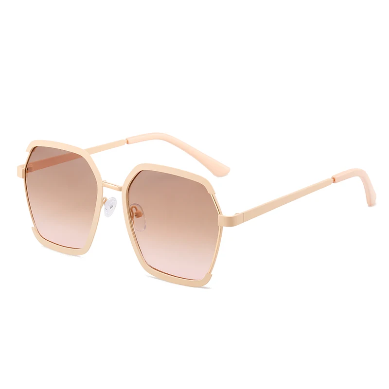 L9004 high fashion colorful polygonal oversized sunglasses custom logo luxury brand designer women sun shades sunglasses