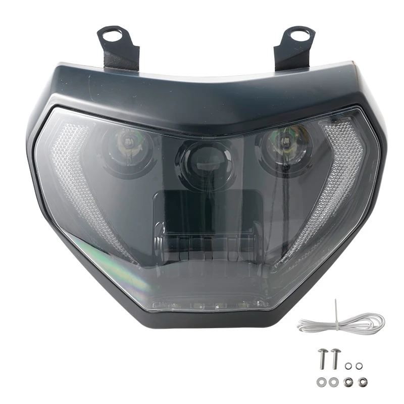 YongJin drl headlight with yellow turn signal light and HI/LO beam For YAMAHA MT09 FZ09 2014 2015 2016 For MT07 2018 2019