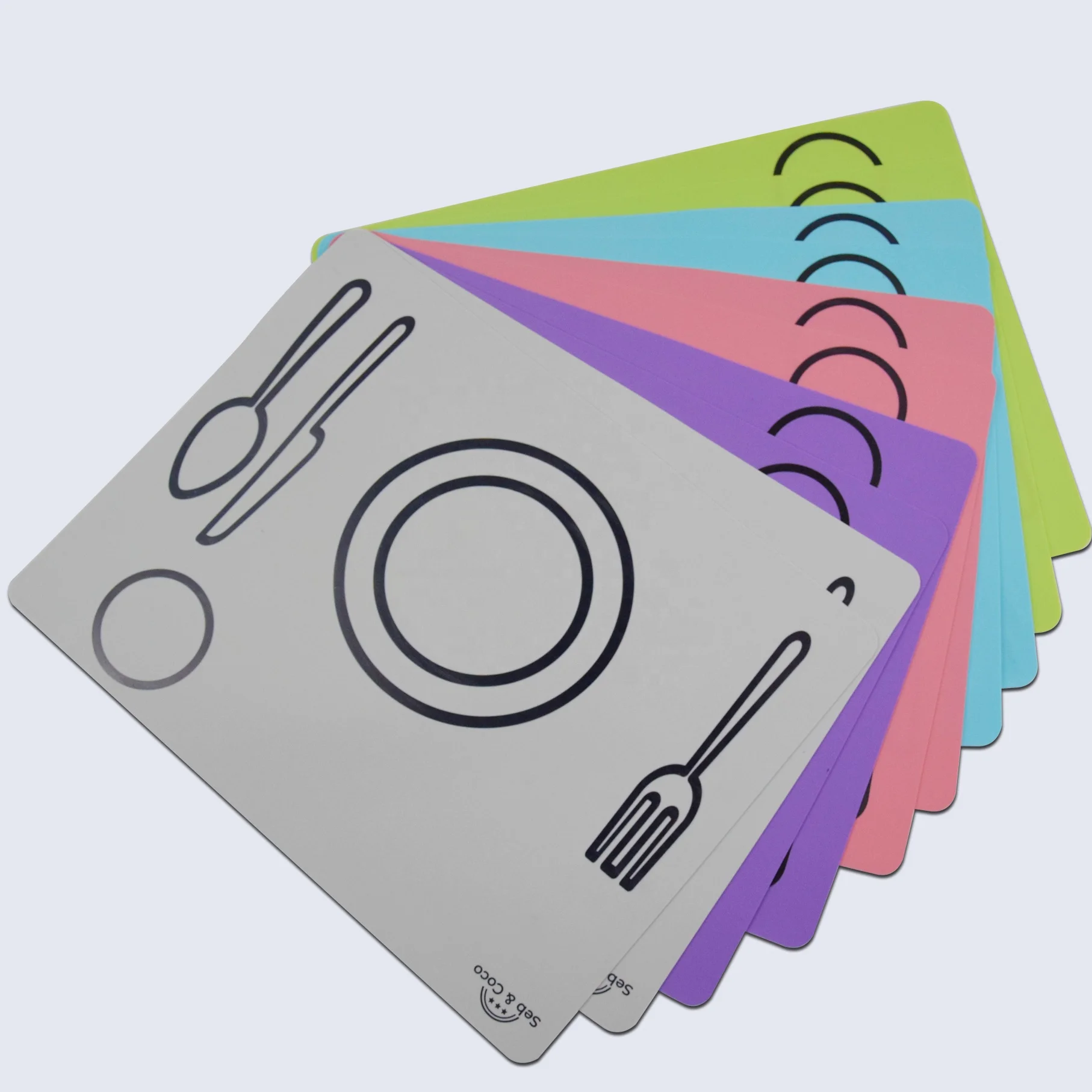 New Silk Printed Silicone Dining Table Dishes Pads Place Mats for Decoration