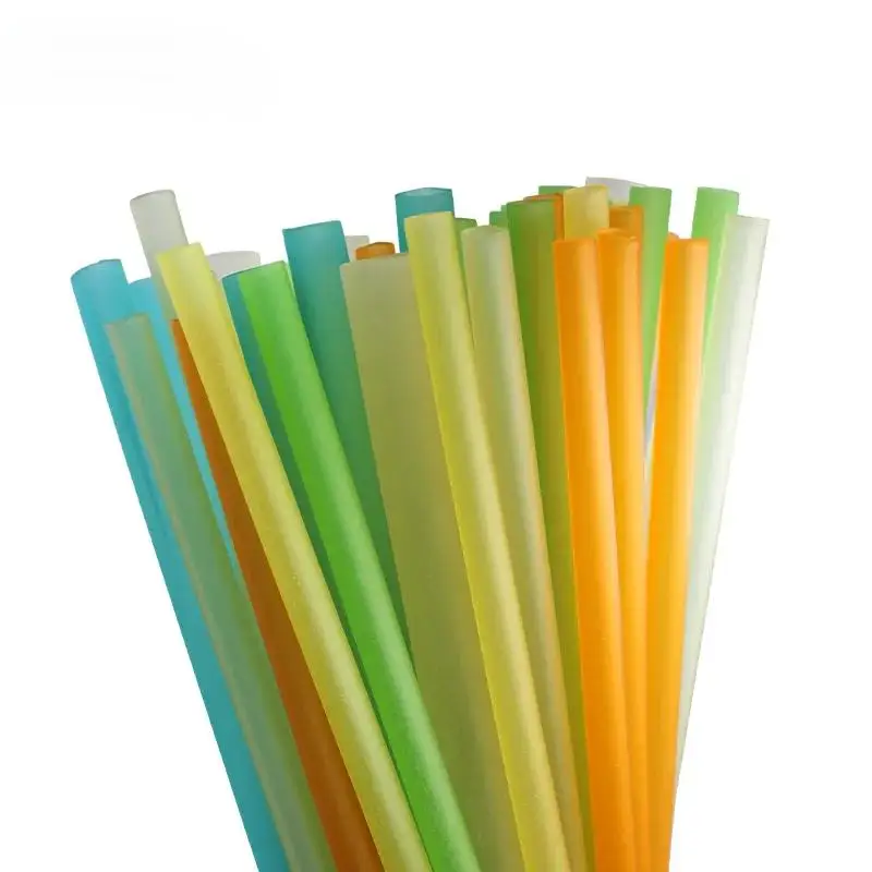 Biodegradable Food Grade Straws Degradable Straw Made Of Corn Starch And Rice Materials Drinking Straw  With Multiple Colors