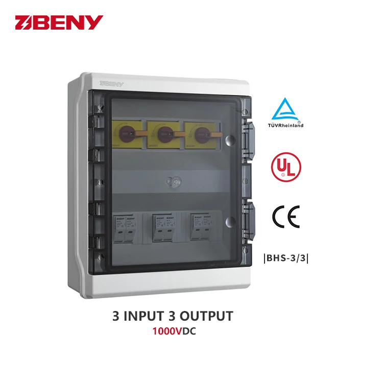 BENY DC изолятор коробка IP65 корпус с тремя струнами предохранителем BHS-3
