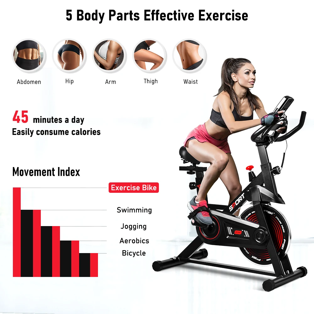 OneTwoFit Wholesale Home Gym Equipment Indoor 4KG Flywheel Magnetic Stationary Cycle Spin Bicycle Exercise Spinning Bike