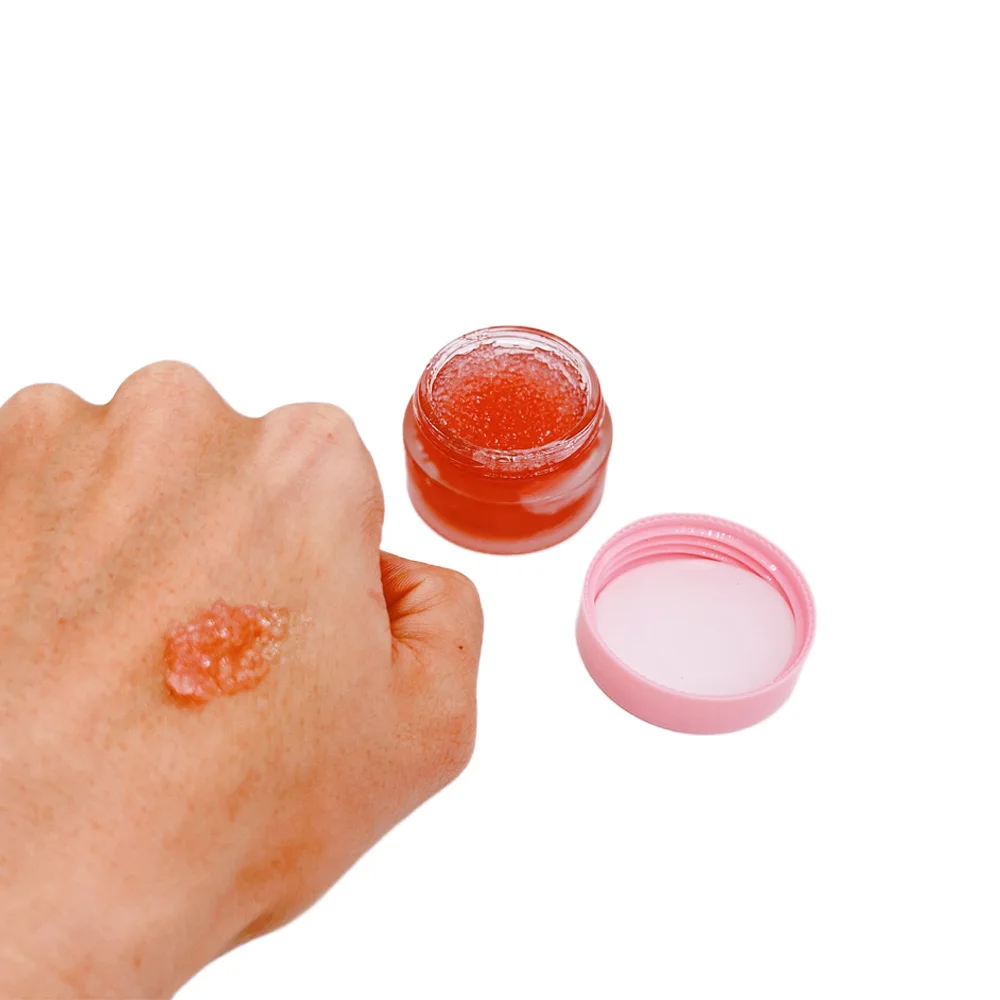Private Label Lip Exfoliating Scrub Remove Dead Skin Moisturizing Smoothing Sugar Brightening Himalayan Salt Pink Lip Scrub