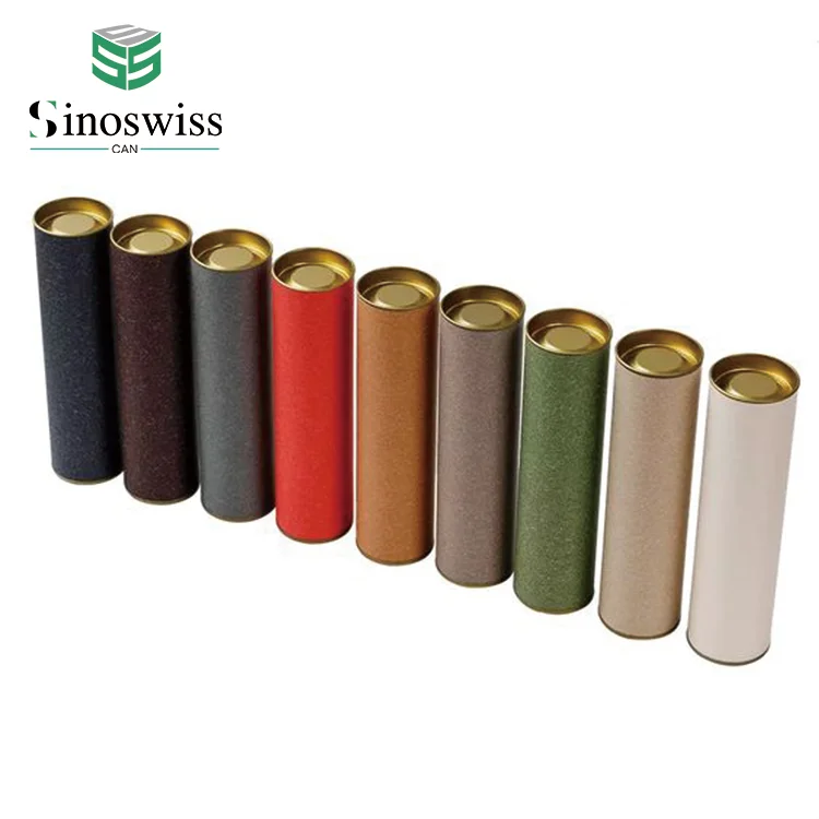 Cardboard Shipping Tube Mailing Poster Packaging Tube Round Box Brown Paper Kraft Tube Metal Lid Plastic Lid
