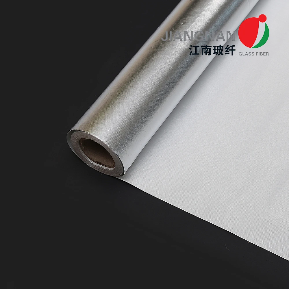 Fireproof Aluminum Backed Fiberglass Cloth Aluminum Foil Fiberglass Cloth 430gsm