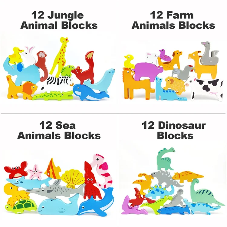 Wooden Animal Wooden Jigsaw Puzzle 3D Puzzle Board Portable Educational Scratch Board Jigsaw Puzzle For Kids