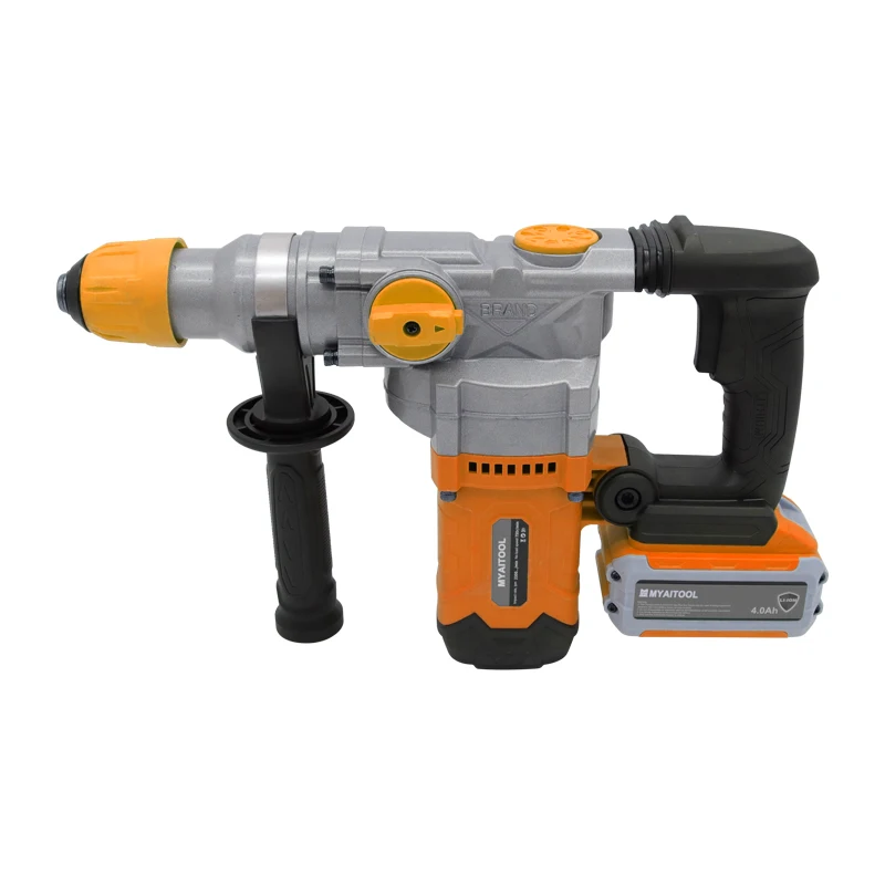 MYAITOOL lithium battery 21v cordless hammer drill concrete machine heavy duty hammer drill for workshops