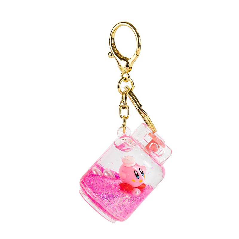 Exquisite Female Keychain Pendant Cute Little Frog Oil Liquid Sand Bottle Creative PVC Alloy Material Metal Plastic Material