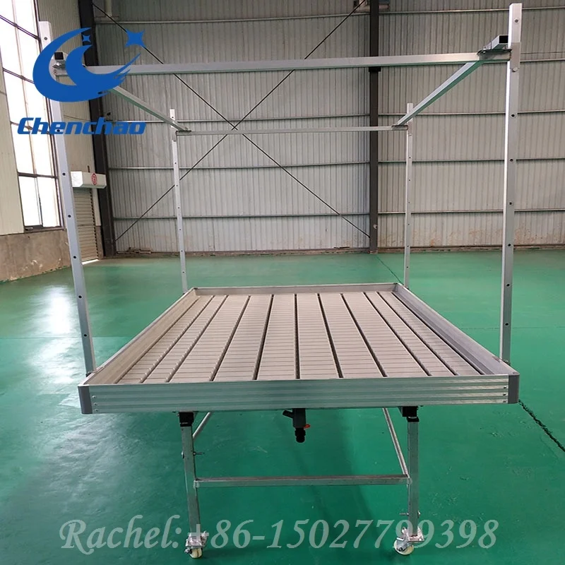 Hydroponic grow table danish rolling bench flood trays for propagation