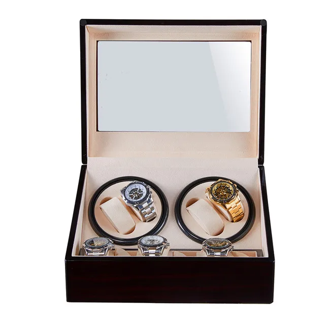 Gostar Jewelry Watch Winder Box Automatic Watch Winder Luxury LED Light Box Watch Rotating Cabinet Home Display Box