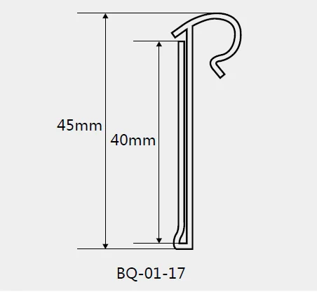 Wire Shelf Label Holder Display Hook Price Tag Holder Data Strip for Supermarket Shelves