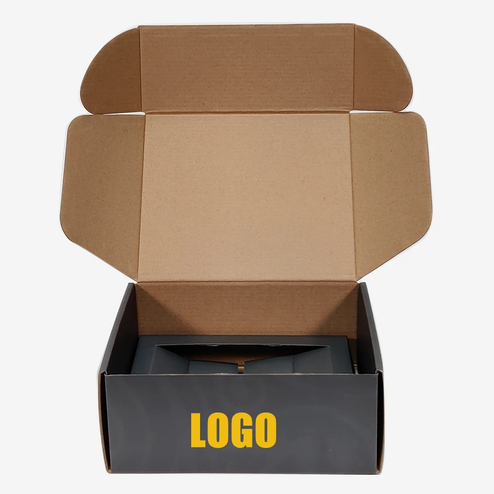 Unique Color Clothing Packaging Printing Foldable Recycled Brown Corrugated Mailer Shipping Boxes Custom Logo