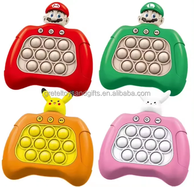 Gretel Mario Bros Picha-Chu Fun Quick Pop Push игровая консоль с музыкой и подсветкой головоломки сенсорная игра Fidget Popper