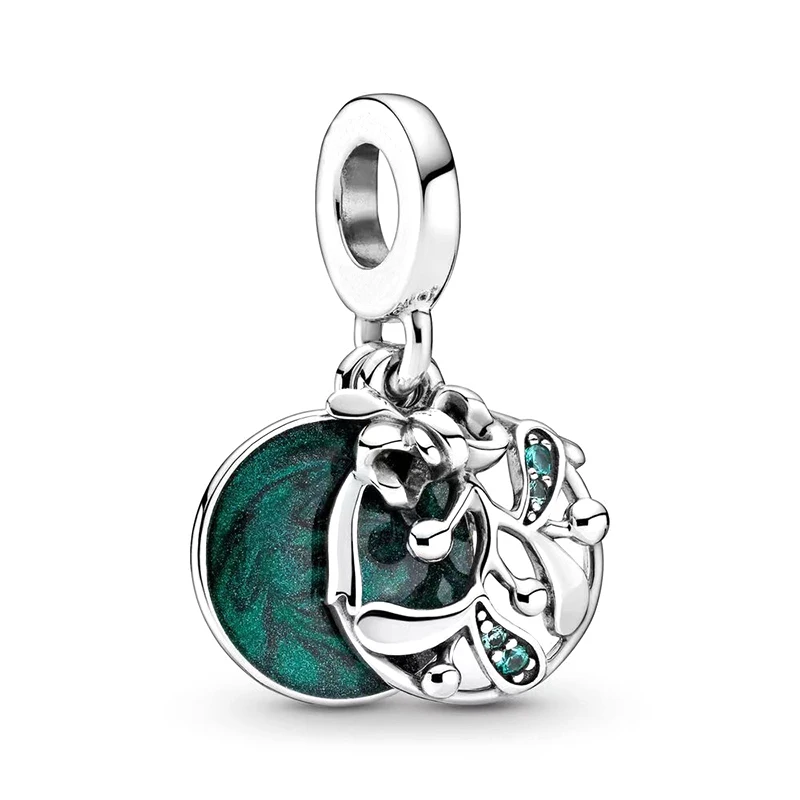 2020 Winter  Newest Arrival snow World S925 Sterling Silver Blue mouse Charms Pendant Fit Orignal Bracelet Womren DIY Jewelry