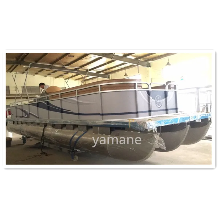 YAMANE Best Big 30ft Family Party Luxury Pontoon Boat Aluminum Floating Pontoon Fishing Boat In good Price