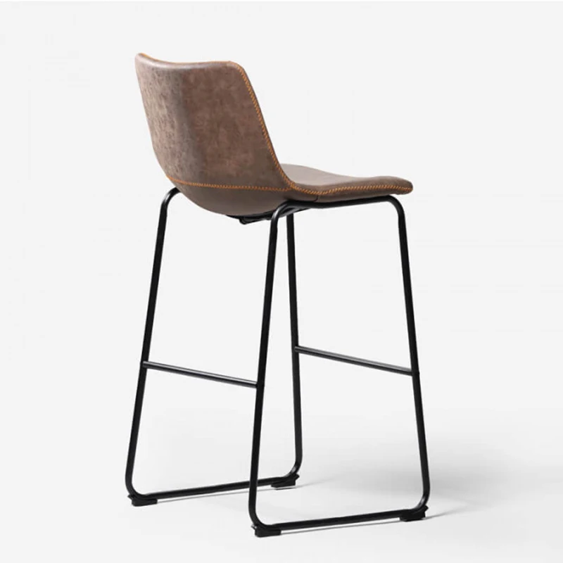 
Modern comfortable metal counter high leather bar counter stool 