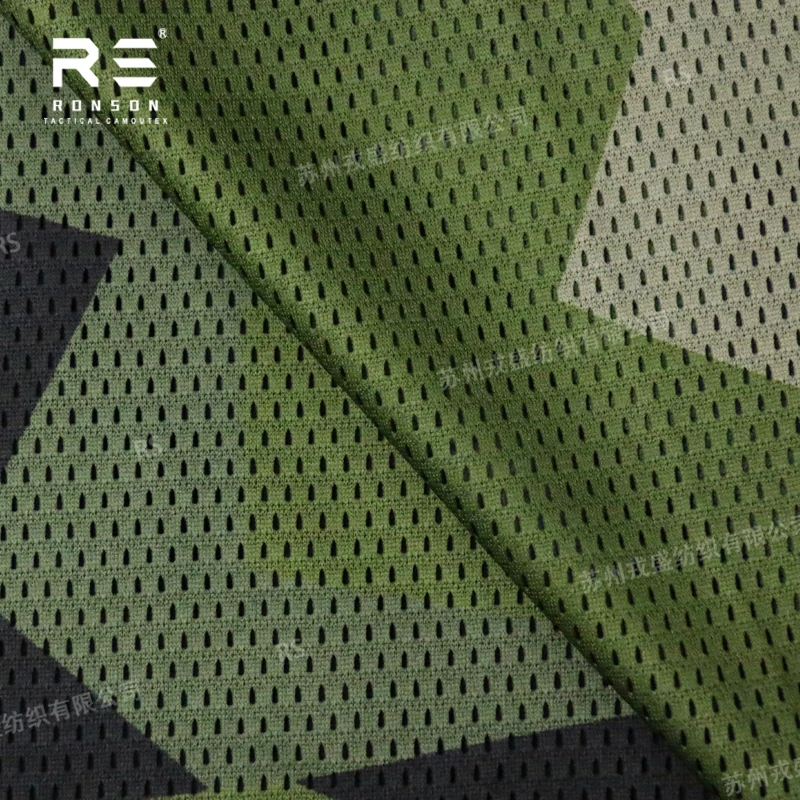 M90S sweden woodland camouflage mesh 120gsm light weight polyester printed anti-static mesh fabric for tactical  use
