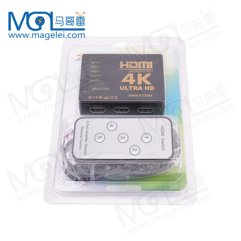 Прямая продажа с фабрики HDMI 4K 2K 3D 2160P 60 Гц видео переключатель 5 каналов 5X1 для HDTV PS3 PS4 DVD ИК-пультом дистанционного