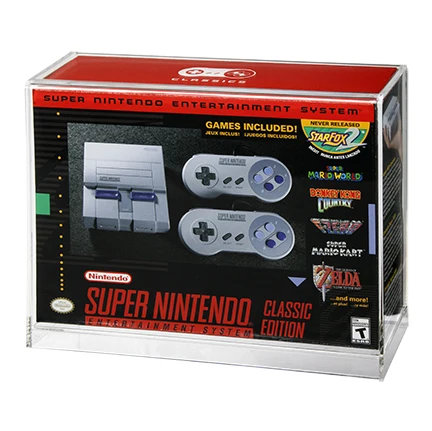 Anti Scratch Dust Resistant SNES Boxed Video Game Acrylic Display Case