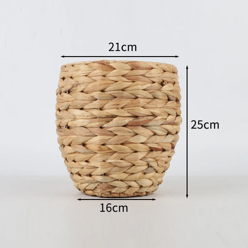 Natural Handwoven  elliptic Water Hyacinth Storage Basket