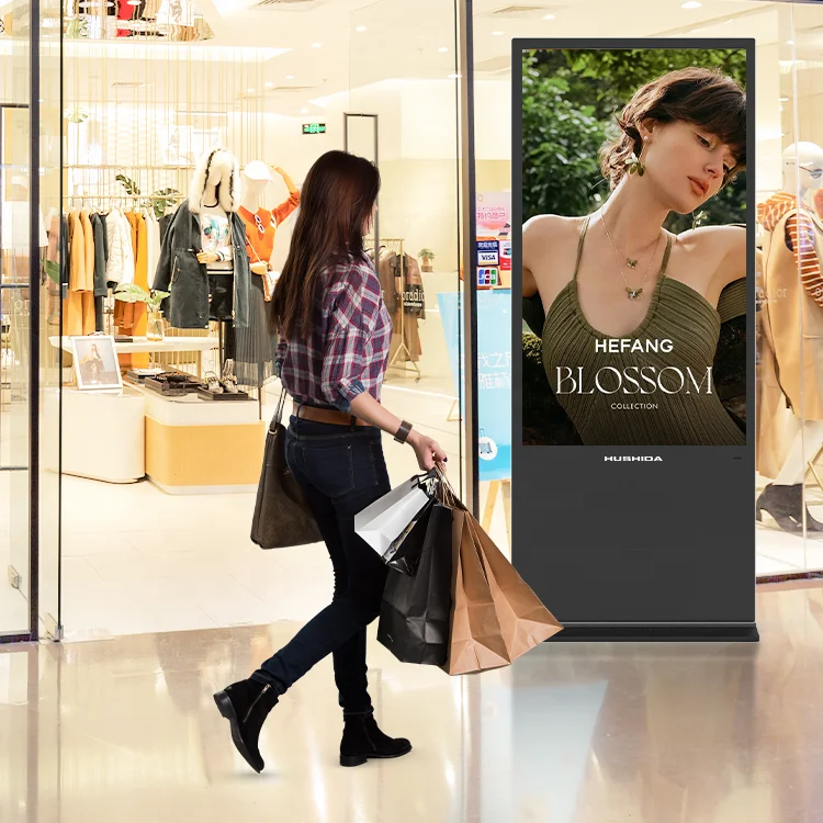 43 50 55 65 75 inch Vertical Android Lcd Indoor Kiosk Floor Standing Interactive Digital Signage And Displays Elevators