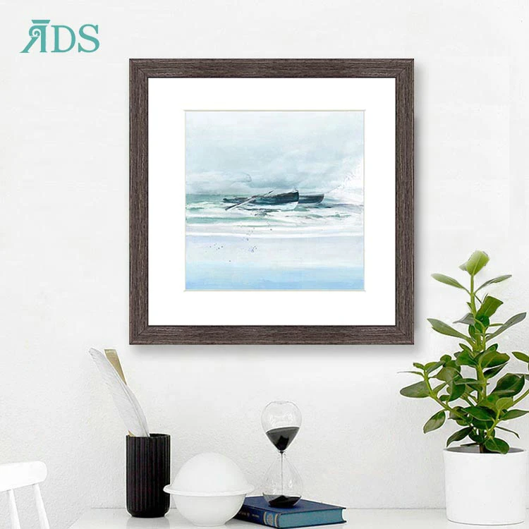 
Hot Sell Customised Sailing Boat Painting Square Wall Art Spring Home Room Decoration Product 