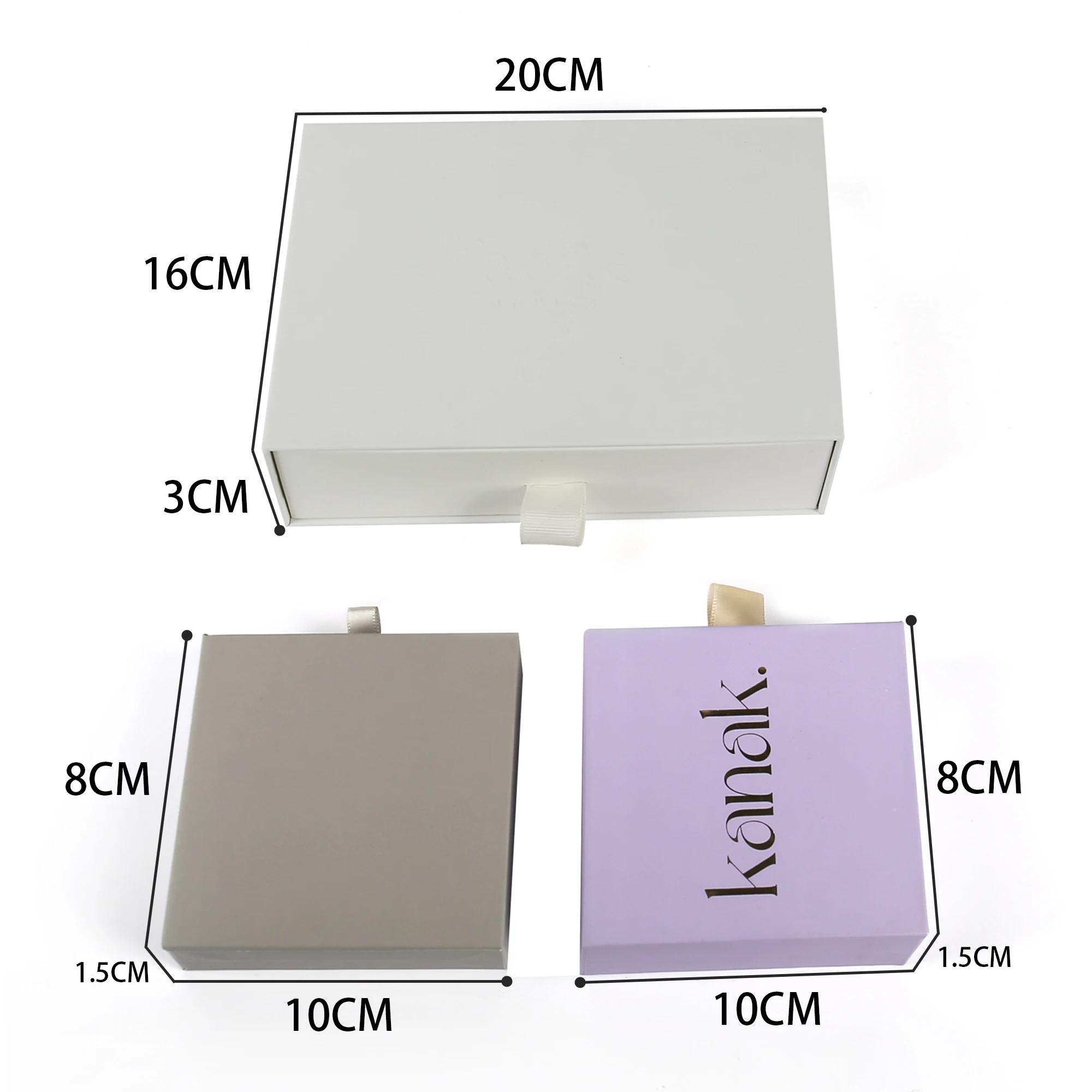 Custom Logo Drawer Box with Velvet Bag Texture Paper Cardboard Jewellery Packaging Set with Varnishing for Perfume Gifts