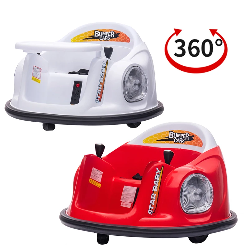 Rc Swing car baby with Removable tray table Christmas gift 2023 electric autoscooter for kids ride on toy car bumper cars