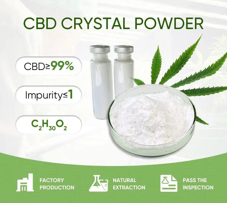 99% изолят высокой чистоты 100% натуральный белый и не совсем CBD порошок конопляного изолята