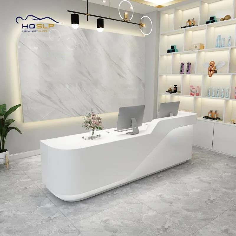 Modern salon reception desk Minimalist design office reception desk Cheap prices front desk reception