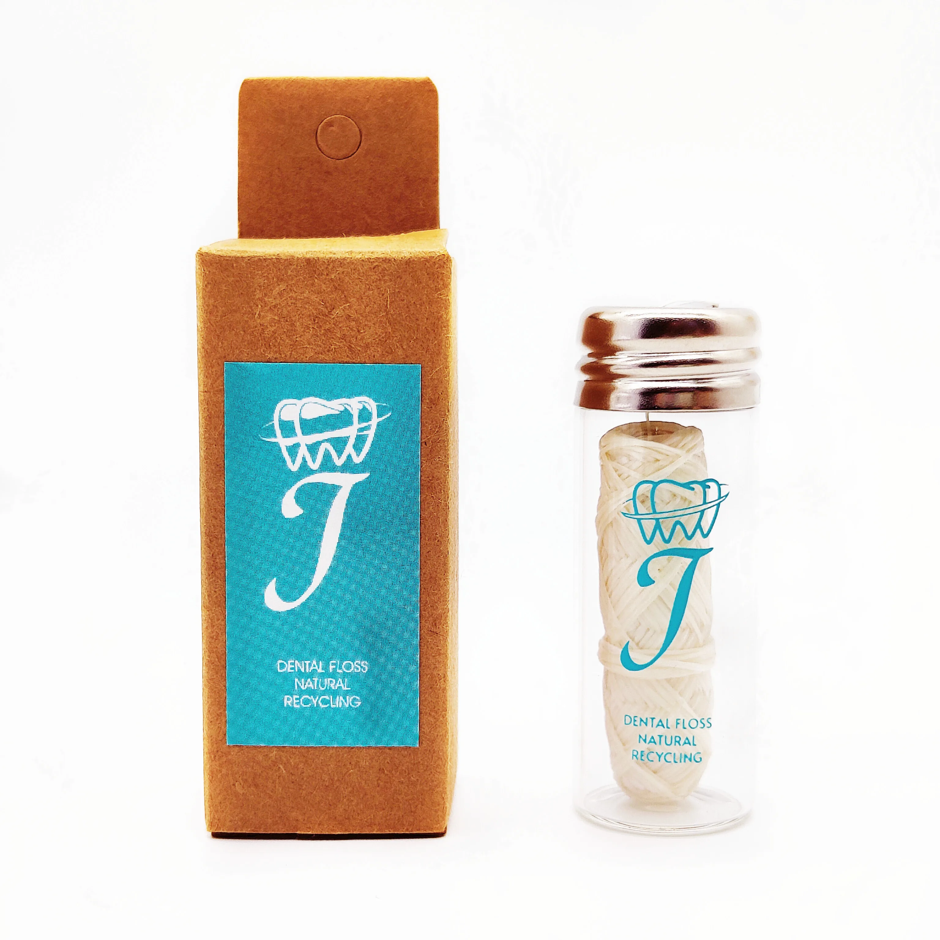 100% Biodegradable Plastic Free Pla Corn Dental Floss In Refillable Glass Bottle