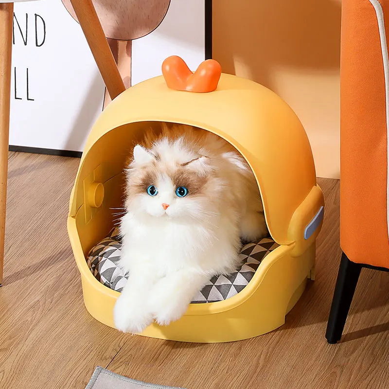 Cat Nest Four Seasons Universal Semi Enclosed Cat Villa Removable and Washable Winter Warm Dog Nest Pet Bed