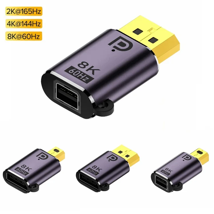 Mini Display Port DP 1.4 displayport Adapter Converter Female to Male 8K 60Hz 4K Video For Laptop Mac Computer Monitor Projector