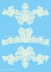 White Lace Pattern Flower Girls Waterproof Tattoo Stickers 3D Blossom Lady Shoulder Diy Temporary Tattoos