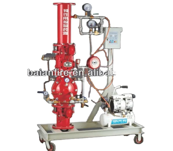 Preaction fire alarm deluge valves, Pre-action fire sprinkler system, Single Interlocked Preaction System with electric release