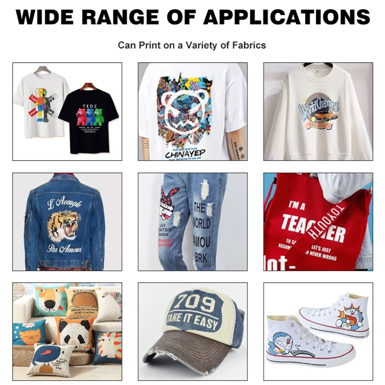 PO-TRY High Speed 60cm Print Width Digital Heat Transfer Film DTF Printer With 4 I3200 Printheads